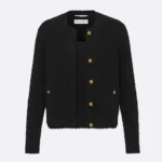 Dior Women Twinset Black Cotton and Wool-Blend Knit