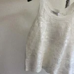 Dior Women Twinset Ecru Mohair and Alpaca Blend Lace