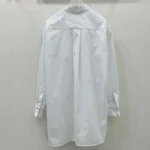 Dior Damen Hemd mit Flügelkragen Weiße Baumwollpopeline