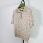 Gucci Women Lame GG Jacquard Knit Polo 678435XKB542132