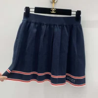 Gucci Women Pleated Skirt with Striped Trim 691712XKD274915 (1)
