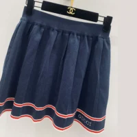 Gucci Women Pleated Skirt with Striped Trim 691712XKD274915 (1)