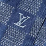 Louis Vuitton LV Men Embroidered Damier Denim Shorts-1AFVO3