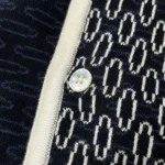 Louis Vuitton Damier Jacquard Kortärmad Bomullsjerseyskjorta Herr 1AFXS2