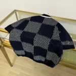 Louis Vuitton Damier Jacquard Kortärmad Bomullsjerseyskjorta Herr 1AFXS2