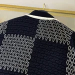 Louis Vuitton Damier Jacquard Kortärmad Bomullsjerseyskjorta Herr 1AFXS2