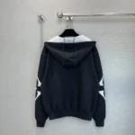 Felpa con cappuccio e zip in cotone con intarsi grafici Louis Vuitton da uomo 1AFXKW