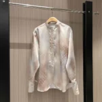 Louis Vuitton Women Collarless Monogram Cloud Shirt 1AGBFJ