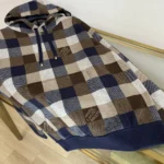 Louis Vuitton Damen Damier Kaschmir und Wollmischung Hoodie 1AFXJV