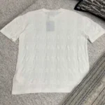 Louis Vuitton Dam Damier Jacquard Kortärmad Bomulls Crewneck 1AFVRT