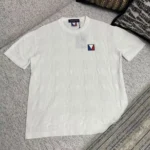 Louis Vuitton Dam Damier Jacquard Kortärmad Bomulls Crewneck 1AFVRT