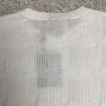 Louis Vuitton Dam Damier Jacquard Kortärmad Bomulls Crewneck 1AFVRT