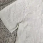 Louis Vuitton Dam Damier Jacquard Kortärmad Bomulls Crewneck 1AFVRT