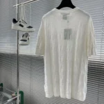 Louis Vuitton Dam Damier Jacquard Kortärmad Bomulls Crewneck 1AFVRT