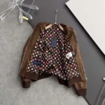 Louis Vuitton Bomber in pelle di vitello scamosciata ricamata da donna 1AFPWH