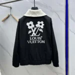Louis Vuitton Damen Technischer Blouson mit gestricktem Kragen und Stickerei 1AFPU4