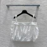 Louis Vuitton Women Monogram Fil Coupé Off-The-Shoulder Blouse 1AFSBA