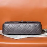 Chanel Women Classic 11.12 Handbag in Lambskin Leather-Grey