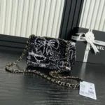 Chanel Women Flap Bag in Sequins & Gold-Tone Metal-Black