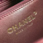 Chanel Damen Mini-Flap-Tasche mit Tragegriff oben, glänzendes Lammleder, goldfarbenes Metall, AS5043B17665NZG79