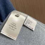 Dior Men Charm Overshirt Blue Cotton Twill 493D498A383X