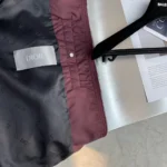 Blouson aviateur Christian Dior Couture Femme en tissu technique bordeaux