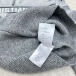 Dior Women DiorAlps Three-Quarter Sleeve Hooded Sweater Gray Wool