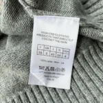 Dior Women Embroidered Sweater Gray Cashmere Knit with Multicolor Dior 4 Saisons Hiver Motif