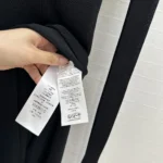 Dior Women Embroidered Tunic Black Silk Ribbed Knit