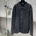 Dior Damen Overshirt Schwarzer Baumwolltwill 413D488B351X_C830