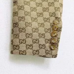 Chaqueta de lana Gucci para hombre con GG en beige oscuro