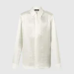 Louis Vuitton Men Monogram Long-Sleeved Silk Shirt 1AFJUE