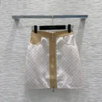 Louis Vuitton Women Leather Accent Mini Monogram Skirt 1AGGQD