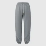 Louis Vuitton Damen Jogginghose mit Monogramm-Akzent-Strick-Grau 1AGCKE