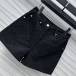 Louis Vuitton Dam Monogram Jacquard Jeansshorts 1AGHDI