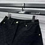 Louis Vuitton Dam Monogram Jacquard Jeansshorts 1AGHDI