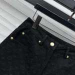 Louis Vuitton Dam Monogram Jacquard Jeansshorts 1AGHDI