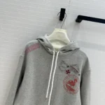 Louis Vuitton Women Travel Stamp Cropped Hoodie 1AGDAG