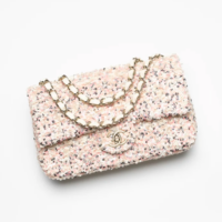 Chanel Women Evening Bag Sequins Gold Tone Metal AS4298
