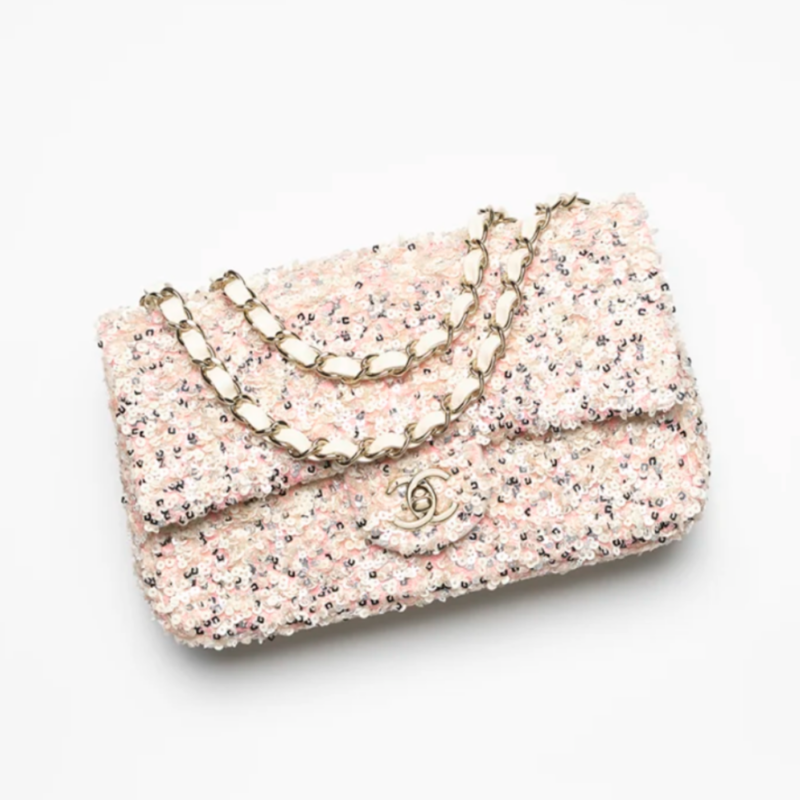 Chanel Women Evening Bag Sequins Gold Tone Metal AS4298