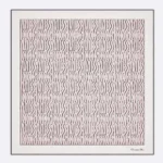 Sciarpa Dior unisex Miss Dior Allover 90 in twill di seta bianco e rosa pallido