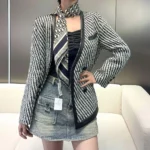 Dior Unisex Oblique Diortwin 90 Square Scarf Rose Des Vents och Grå Sidentwill