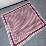 Dior Unisex Oblique Diortwin 90 Square Scarf Rose Des Vents och Grå Sidentwill