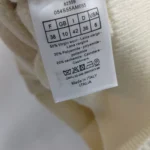 Dior Dam Cannage Kofta Ecru Blandad Ull och Kashmir Texturerad Stickning