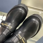 Dior Damen D-Quest Ankle Boot Schwarzes Kalbsleder