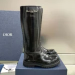 Dior Women Diorebel Boot Black Brushed Calfskin