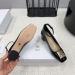 Escarpin Miss Dior pour femme en cuir de veau verni noir
