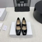 Escarpin Miss Dior pour femme en cuir de veau verni noir KCV268VNI