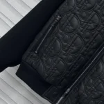 Giacca con cappuccio Dior Oblique da donna in maglia di misto cotone nero