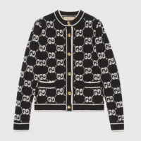 Gucci Men GG Wool Boucle Jacquard Cardigan 713300XKCNA1289 (1)